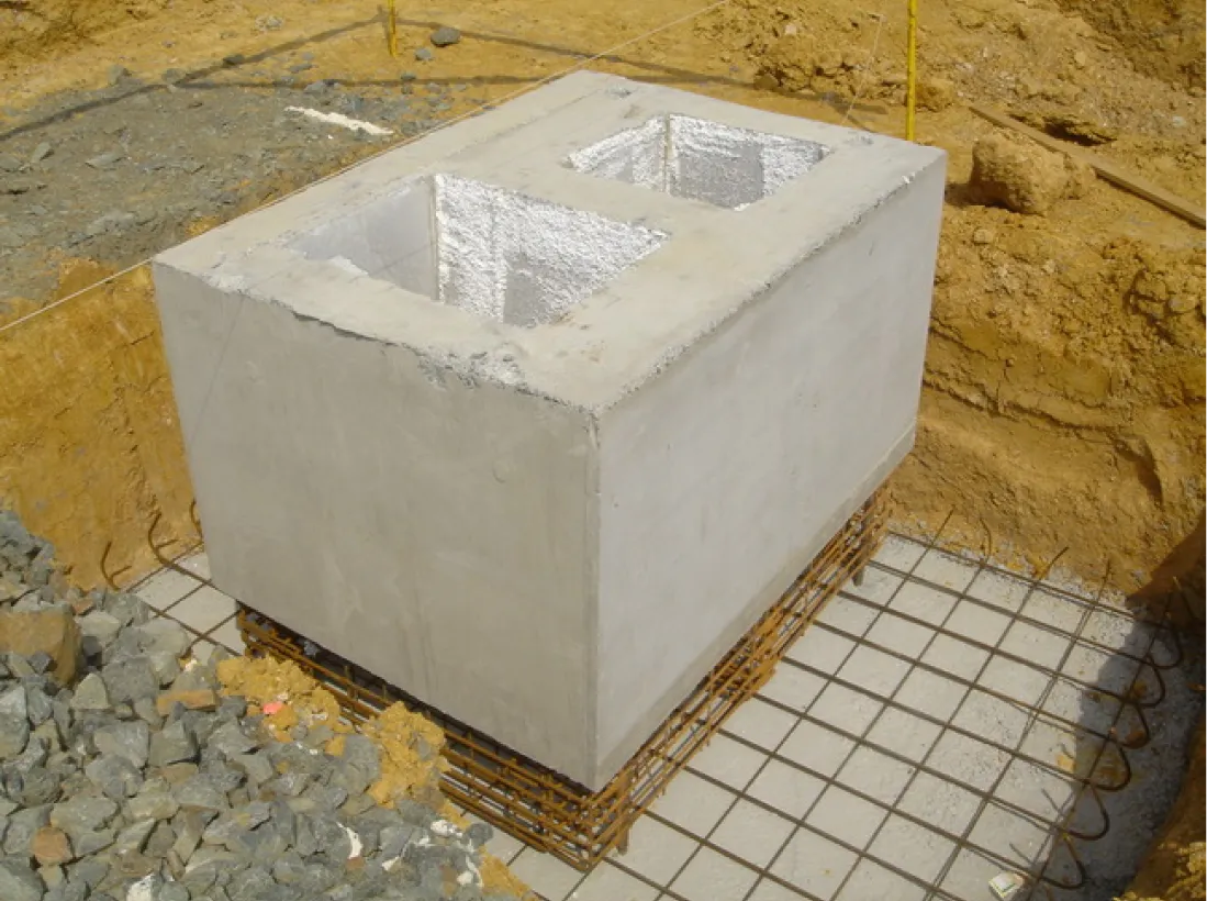 Sv Prefa Beton Prefabrique Chanverrie Encuvement Double Pour Poteaux 1